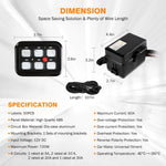 Auxbeam 6 Gang Dimmable LED Switch Panel