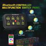 Auxbeam 8 Gang Bluetooth RGB LED Switch Panel