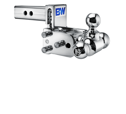 B&W 2 inch Tow and Stow Tri-Ball - Chrome